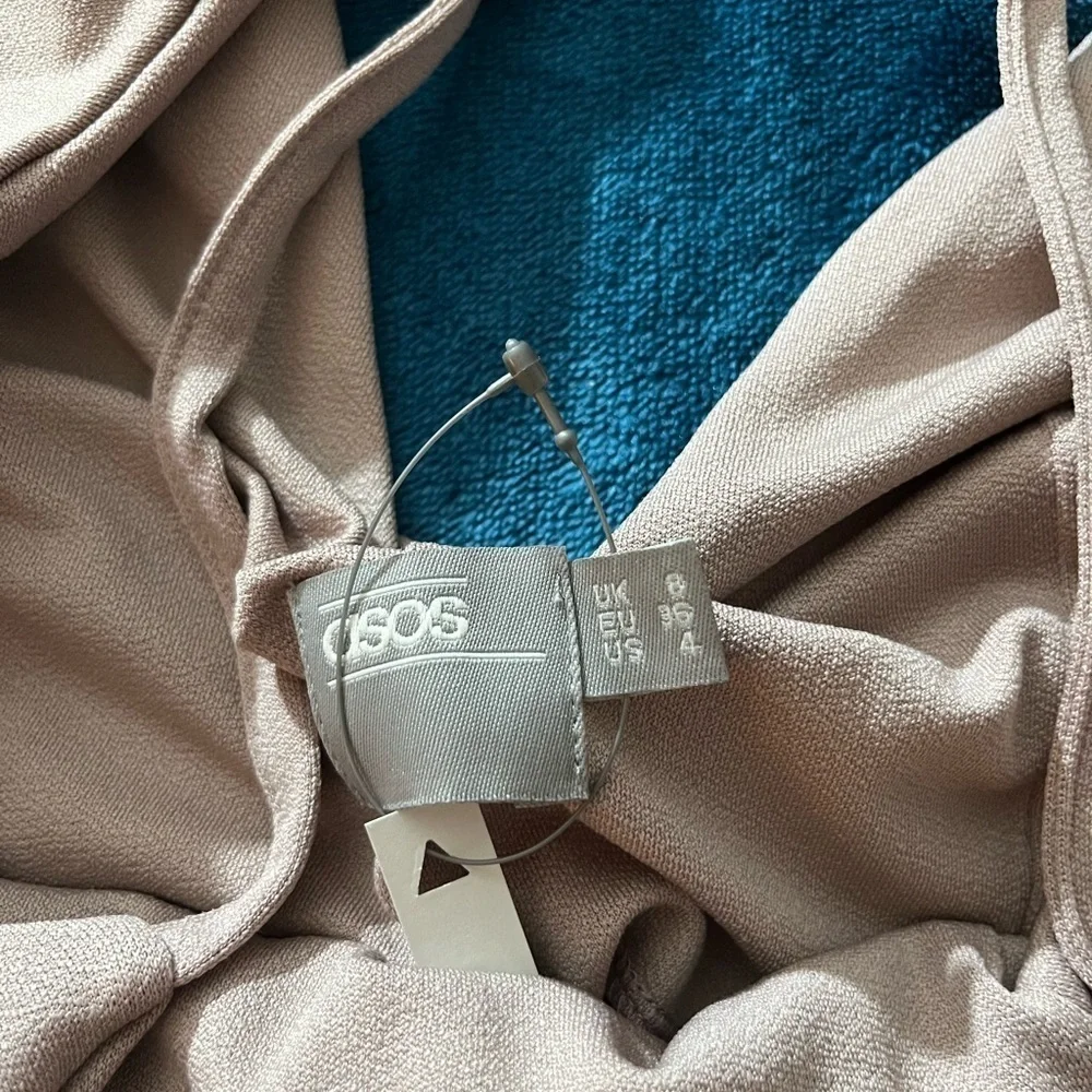 ASOS spaghetti strap dress! Color beige! Pit the pit 17 inches. Length 36 inches - Picture 15 of 17